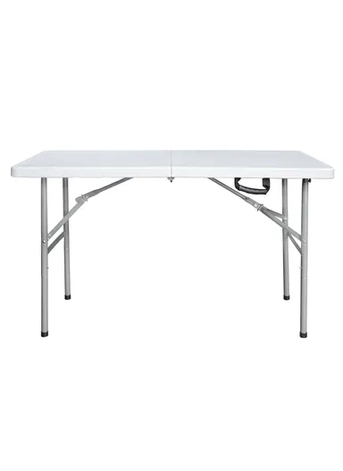 122cm Foldable Portable Easy-to Setup Multiple Use Centerfold Table HQ-Z122 (L122 x W60 x H74)cm - White