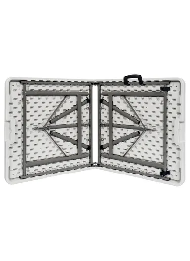 122cm Foldable Portable Easy-to Setup Multiple Use Centerfold Table HQ-Z122 (L122 x W60 x H74)cm - White