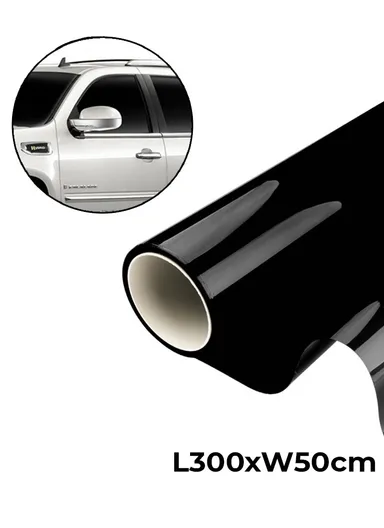 Solar Window Film Super Dark Black (L300 x W50)cm - Fumé
