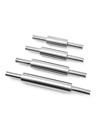 43cm Stainless Steel Rolling Pin Non-stick Pastry Dough Baking Kitchen Tool-Style D