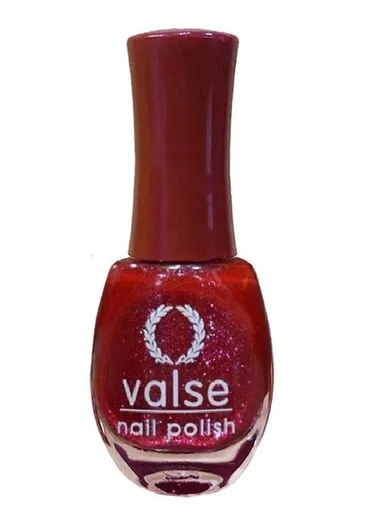  Nail Polish Glitter Red #136