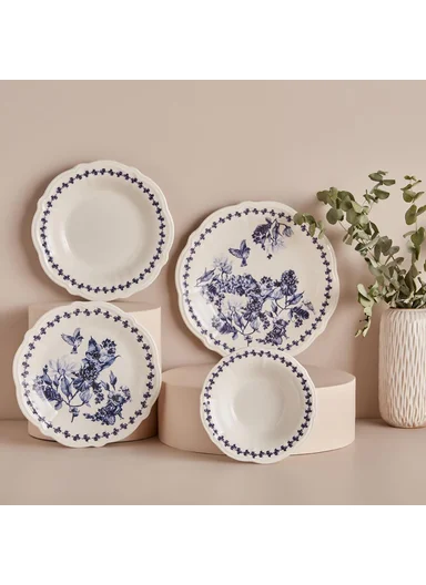 24 Pieces Vanessa Stoneware Dinner Set - Blue