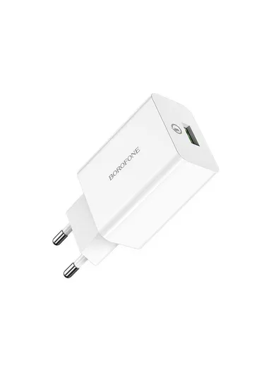 18W Quick Charger Single Port Wall Charger Adapter with Type-C Charging Cable 3A BA21A