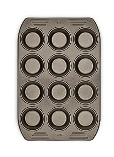 12 Muffins Carbon Steel Non-Stick Easy Grip Mold J1625745 (L39.5 x W26.5)cm