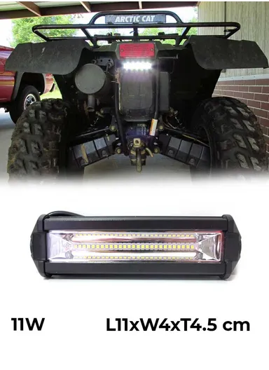 27-White-LED 12V 11W 17.5cm OFF Road Driving Waterproof Single Strip Light Bar (L11 x W4 x T4.5)cm