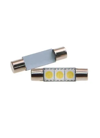 3-SMD 0.48W White LED 29mm Universal Car Interior LED Light Bulb - 10PCS
