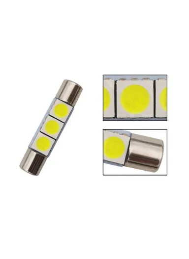 3-SMD 0.48W White LED 29mm Universal Car Interior LED Light Bulb - 10PCS