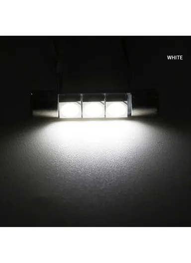 3-SMD 0.48W White LED 29mm Universal Car Interior LED Light Bulb - 10PCS