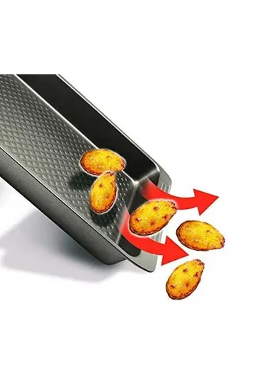 Non-Stick Carbon Steel Lacquer Easy Grip Baking Pan J1627145 (L26.5 x W36 x H3.4)cm
