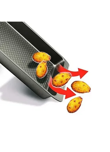 30x40cm Non-Stick Carbon Steel Lacquer Easy Grip Baking Pan J1627245 (L30 x W40 x H3.4)cm