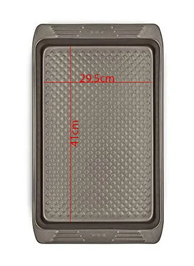 30x40cm Non-Stick Carbon Steel Lacquer Easy Grip Baking Pan J1627245 (L30 x W40 x H3.4)cm