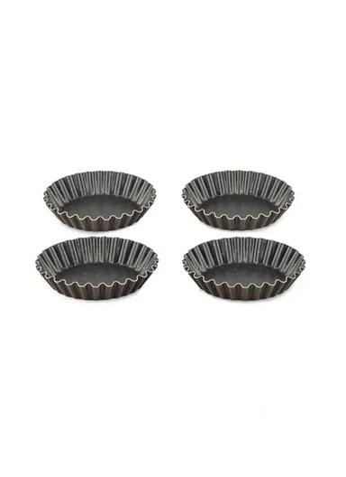 4Pcs 11cm Aluminum PerfectBake Little Tart Mold Set J5548102 
