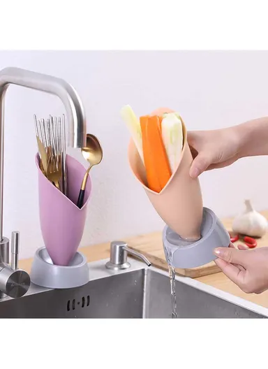 Kitchen Utensil Pot Organiser For Kitchen &amp; Countertop Storage (D9.5 x H11)cm