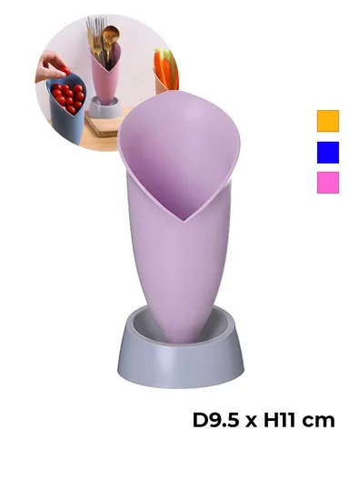 Kitchen Utensil Pot Organiser For Kitchen &amp; Countertop Storage (D9.5 x H11)cm