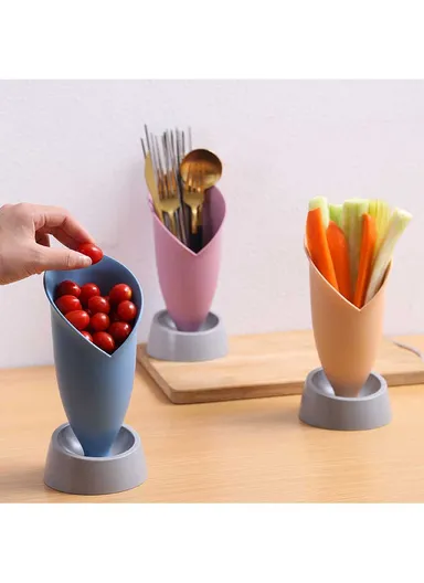 Kitchen Utensil Pot Organiser For Kitchen &amp; Countertop Storage (D9.5 x H11)cm