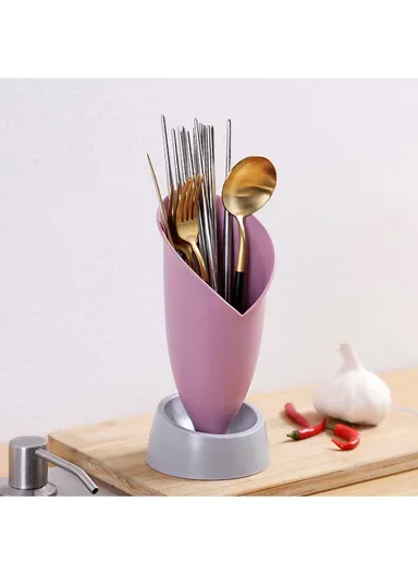 Kitchen Utensil Pot Organiser For Kitchen &amp; Countertop Storage (D9.5 x H11)cm
