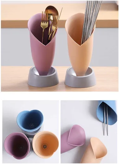 Kitchen Utensil Pot Organiser For Kitchen &amp; Countertop Storage (D9.5 x H11)cm
