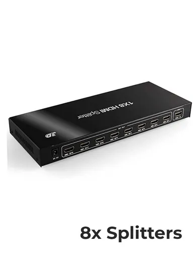 HDMI Splitter 8 x Way With Power Adapter