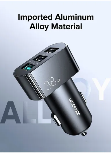 38W 3 USB Car Charger QC 3.0 3-Ports Fast Charger Car Phone Charging Adapter C-A19