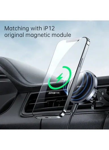 360 ° angle Car Air Vent Magnetic Wireless Charger JR-ZS240 - Black