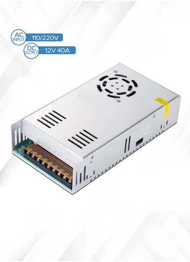  480W Power Supply Adapter AC 110/ 220V To DC 12 Volt 40Amp For CCTV Camera Lighting Project