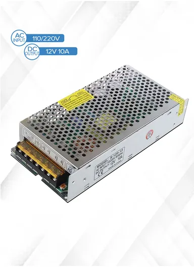  120W Power Supply Adapter AC 110/ 220V To DC 12 Volt 10Amp For CCTV Camera Lighting Project