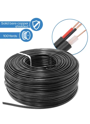 RG-59 Coaxial Cable OF 75 Ohms Impedance &amp; 100Y Length With Outer Diameter 6mm