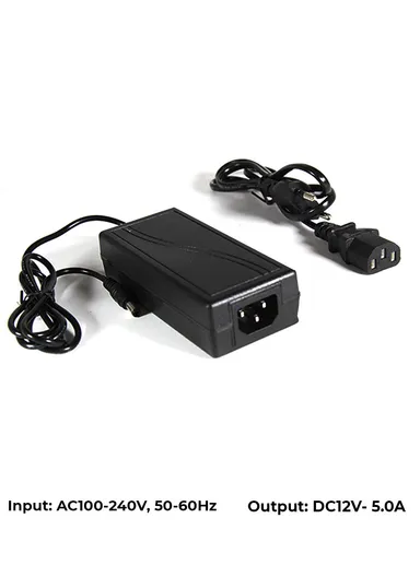 12V 5A AC/ DC Adapter Power Supply With Power Cord EU Plug 