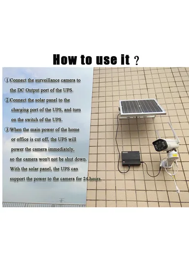 12.5W 5V Built-In Solar Controller DC Uninterruptible Power Supply With 2 Ports Output DC5V Battery 18000mAH/3.7V-White  