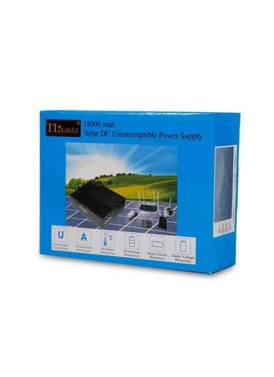 12.5W 5V Built-In Solar Controller DC Uninterruptible Power Supply With 2 Ports Output DC5V Battery 18000mAH/3.7V-White  