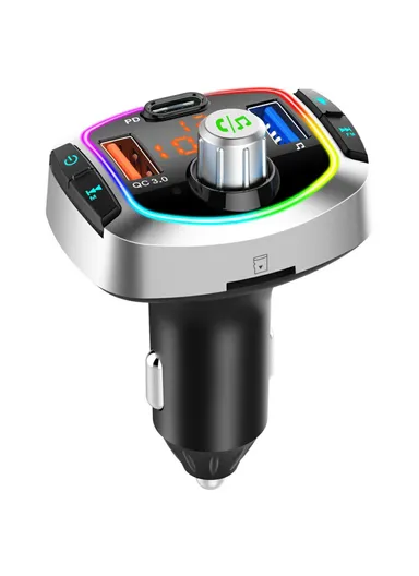 18W Multifunction Bluetooth Car FM Transmitter MP3 Player PD+QC3.0 Car Charger BC63