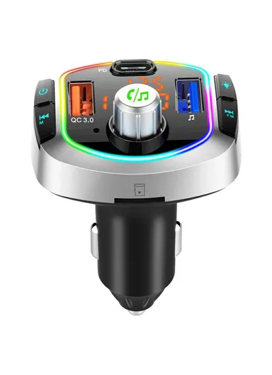 18W Multifunction Bluetooth Car FM Transmitter MP3 Player PD+QC3.0 Car Charger BC63