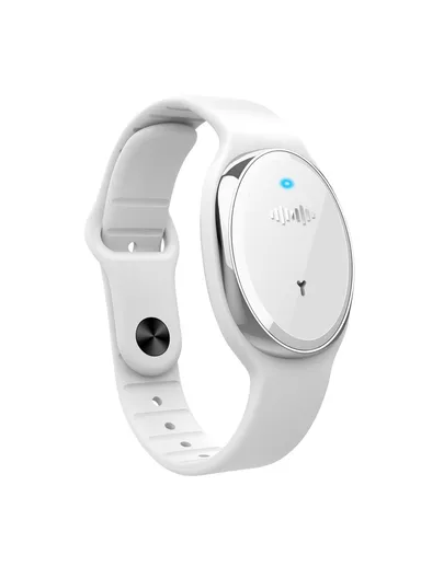 Outdoor Anti-mosquito Wristband, Ultrasonic Mosquito Repellent Bracelet M18 - White