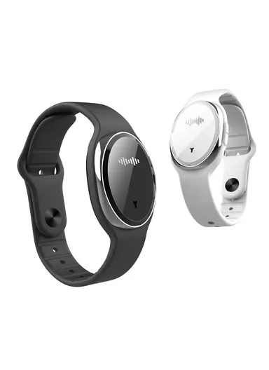 Outdoor Anti-mosquito Wristband, Ultrasonic Mosquito Repellent Bracelet M18 - Black