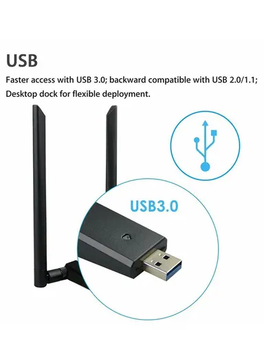 1200Mbps 2.4G/5G USB3.0 Dual-band WiFi Adapter WiFi Receiver
