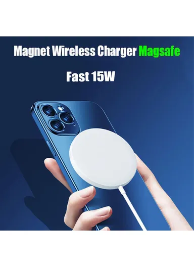 15W Cell Phone Magnetic Wireless Charger Round Qi Wireless Charging Dock
