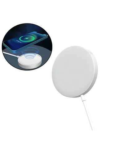 15W Cell Phone Magnetic Wireless Charger Round Qi Wireless Charging Dock
