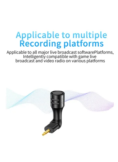 3.5mm Microphone Mini Mobile Phone Microphone Live Recording Interview Mic MD-3