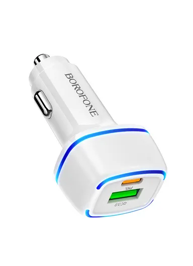 BZ14A QC 3.0 Dual Port PD20W Ambient Light In-Car Charger 