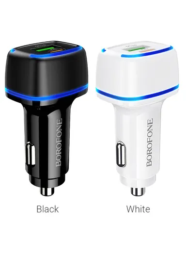 BZ14A QC 3.0 Dual Port PD20W Ambient Light In-Car Charger 