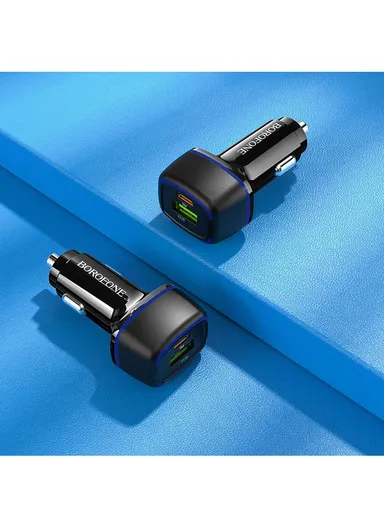 BZ14A QC 3.0 Dual Port PD20W Ambient Light In-Car Charger 