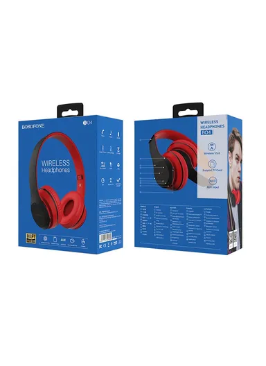 BO4 Wireless 5.0 On/Over Headphones Support Bluetooth TF Card