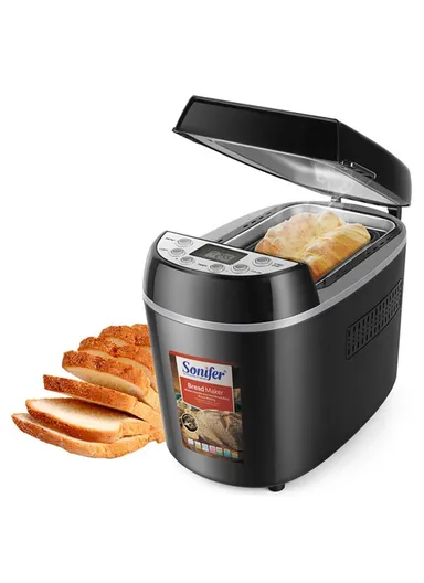 870W Fresh Bread Maker 1350g Loaf Max With LCD Display,15 Hours Pre-Set Timer &amp; 12 Programs Dough Cake Bread Maker SF-4005