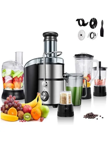 800W 4-in-1 Multi-Function Food Processor, Juicer, Blender, Mincer &amp; Grinder KJ3054