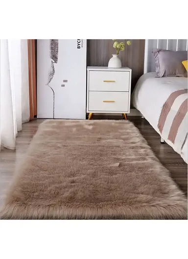 180x120cm Ultra Soft Acrylic Faux Sheepskin Fur Area Modern Shaggy Rug 