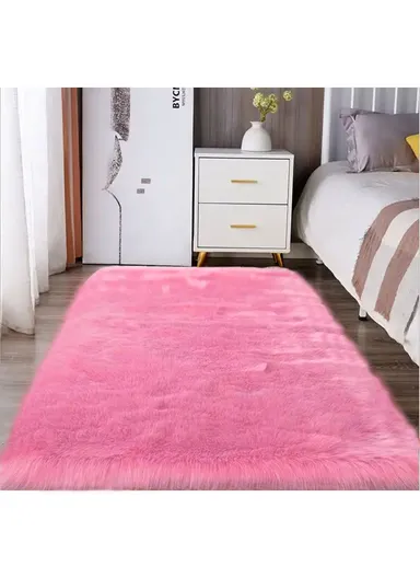 180x120cm Ultra Soft Acrylic Faux Sheepskin Fur Area Modern Shaggy Rug 