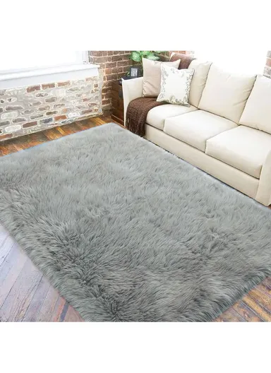 180x120cm Ultra Soft Acrylic Faux Sheepskin Fur Area Modern Shaggy Rug 