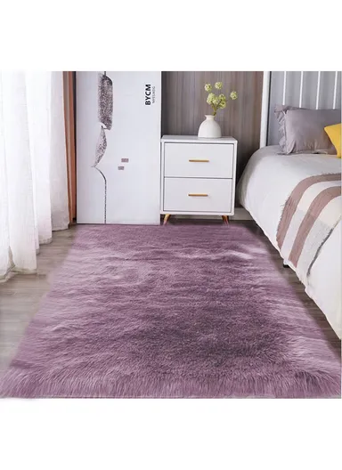 180x120cm Ultra Soft Acrylic Faux Sheepskin Fur Area Modern Shaggy Rug 
