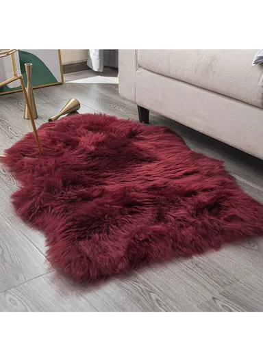 45x60cm Ultra Soft Acrylic Faux Sheepskin Fur Shaggy Rug  