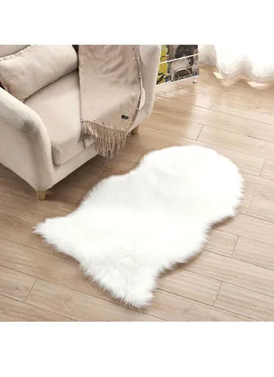 45x60cm Ultra Soft Acrylic Faux Sheepskin Fur Shaggy Rug  